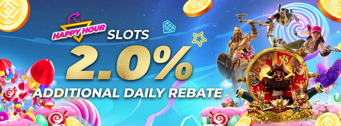 Slots Happy Hour up to 2% Daily Rebate