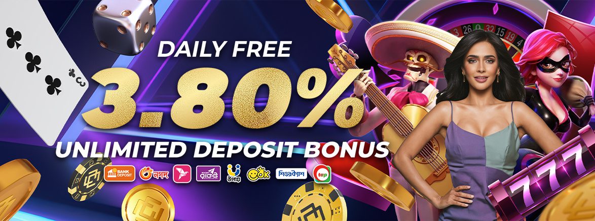 Daily Free 3.8% Unlimited Bonus Deposit